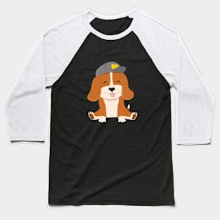 Cute Cartoon Beagle Dog Baseball T-Shirt